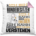 Hundebesitzer Geschenk Kaffee-Kissen mit Füllung 40x40 Geschenkidee für Hundebesitzer Ich Bin Hundebesitzer Ich Kann Es Dir Erklären Jedoch Nicht Für Dich Verstehen Spruch Lustig (Grau) Rosa Trendation