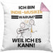 Indie-Musiker Geschenk Kissen mit Füllung 40x40 Lustiger Spruch Ich Bin Indie-Musiker Warum Weil Ich Es Kann Geschenkidee Bester Indie-Musiker Geburtstag (Grau) Rosa Trendation