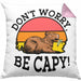Lustige Kissen mit Füllung 40x40 "Don't Worry Be Cappy" lustiges Geschenk für Capybara-Liebhaber (Grau) Rosa Trendation