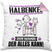 Halbenkel Kissen mit Füllung 40x40 Geschenk für Halbenkel Der Mann Der Alles Kann Geschenkidee zum Geburtstag (Grau) Rosa Trendation
