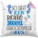So Sieht Ein Richtig Cooler Eishockeyspieler Aus Geschenk Kissen mit Füllung 40x40 Lustiger Spruch Geschenkidee (Grau) Rosa Trendation