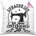 Nähen Geschenk Kissen mit Füllung 40x40 Geschenkidee Frauen Zuhause Ist Wo Meine Nähmaschine Steht (Grau) Rosa Trendation