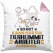 Tierheimmitarbeiter Geschenk Kissen mit Füllung 40x40 So Gut Kann Nur Ein Tierheimmitarbeiter Aussehen Geschenkidee (Grau) Rosa Trendation