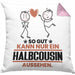 Halbcousin Geschenk Kissen mit Füllung 40x40 So Gut Kann Nur Ein Halbcousin Aussehen Geschenkidee (Grau) Rosa Trendation
