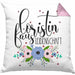 Floristin Aus Leidenschaft Kissen mit Füllung 40x40 Geschenk Blumen Floristin Geschenkidee (Grau) Rosa Trendation