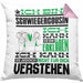 Schwiegercousin Geschenk Kaffee-Kissen mit Füllung 40x40 Geschenkidee für Schwiegercousin Ich Bin Schwiegercousin Ich Kann Es Dir Erklären Jedoch Nicht Für Dich Verstehen Spruch Lustig (Grau) Rosa Trendation