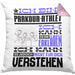 Parkour-Athlet Geschenk Kaffee-Kissen mit Füllung 40x40 Geschenkidee für Parkour-Athlet Ich Bin Parkour-Athlet Ich Kann Es Dir Erklären Jedoch Nicht Für Dich Verstehen Spruch Lustig (Grau) Rosa Trendation