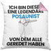 Posaunist Geschenk Kissen mit Füllung 40x40 Lustige Geschenkidee Geburtstag für Posaunist Ich Bin Dieser Legendäre Posaunist Von Dem Alle Geredet Haben (Grau) Rosa Trendation