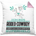 Rodeo-Cowboy Geschenk Kissen mit Füllung 40x40 Ich Bin Rodeo-Cowboy Aber Sag Doch Einfach Superheld Lustige Geschenkdiee für Rodeo-Cowboy (Grau) Rosa Trendation
