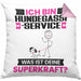 Hundegassi-Service Kissen mit Füllung 40x40 Geschenk für Hundegassi-Service Geburtstag Lustiger Spruch Was Ist Deine Superkraft (Grau) Rosa Trendation