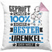 Urenkel Geschenk Lustiger Spruch für Urenkel Geschenkidee Bester Urenkel Der WeltKissen mit Füllung 40x40 (Grau) Rosa Trendation