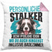 Border Collie Kissen mit Füllung 40x40 Geschenk Hundebesitzer Bordercollie Geschenkidee Kaffee-Kissen mit Füllung 40x40 Persönlicher Stalker (Grau) Rosa Trendation