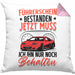 Führerschein Bestanden Kissen mit Füllung 40x40 Geschenk Bestandende Führerscheinprüfung Geschenkidee Jetzt Muss Ich Ihn Nur Noch Behalten (Grau) Rosa Trendation