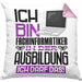 Fachinformatiker Ausbildung Kissen mit Füllung 40x40 Geschenk Ich Bin Fachinformatiker In Der Ausbildung Ich Darf Das Geschenkidee Spruch (Grau) Rosa Trendation