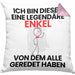 Enkel Geschenk Kissen mit Füllung 40x40 Lustige Geschenkidee Geburtstag für Enkel Ich Bin Dieser Legendäre Enkel Von Dem Alle Geredet Haben (Grau) Rosa Trendation