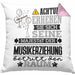 Musikerziehung Geschenk Kissen mit Füllung 40x40 Lustiger Spruch Erheben Sie Sich Der Musikerziehung Betritt den Raum (Grau) Rosa Trendation