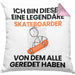 Skateboarder Geschenk Kissen mit Füllung 40x40 Lustige Geschenkidee Geburtstag für Skateboarder Ich Bin Dieser Legendäre Skateboarder Von Dem Alle Geredet Haben (Grau) Rosa Trendation