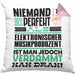 Elektronischer Musikproduzent Geschenk Kissen mit Füllung 40x40 Lustige Geschenkidee für Elektronischer Musikproduzent Geburtstag Niemand Ist Perfekt Aber Als Elektronischer Musikproduzent Ist Man Nah Dran (Grau) Rosa Trendation