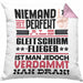 Gleitschirmflieger Geschenk Kissen mit Füllung 40x40 Lustige Geschenkidee für Gleitschirmflieger Geburtstag Niemand Ist Perfekt Aber Als Gleitschirmflieger Ist Man Nah Dran (Grau) Rosa Trendation