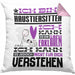 Haustiersitter Geschenk Kaffee-Kissen mit Füllung 40x40 Geschenkidee für Haustiersitter Ich Bin Haustiersitter Ich Kann Es Dir Erklären Jedoch Nicht Für Dich Verstehen Spruch Lustig (Grau) Rosa Trendation