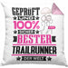 Trailrunner Geschenk Lustiger Spruch für Trailrunner Geschenkidee Bester Trailrunner Der WeltKissen mit Füllung 40x40 (Grau) Rosa Trendation