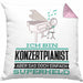 Konzertpianist Geschenk Kissen mit Füllung 40x40 Ich Bin Konzertpianist Aber Sag Doch Einfach Superheld Lustige Geschenkdiee für Konzertpianist (Grau) Rosa Trendation