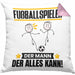 Fußballspieler Kissen mit Füllung 40x40 Geschenk für Fußballspieler Der Mann Der Alles Kann Geschenkidee zum Geburtstag (Grau) Rosa Trendation