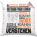 Outdoor-Yoga-Lehrer Geschenk Kaffee-Kissen mit Füllung 40x40 Geschenkidee für Outdoor-Yoga-Lehrer Ich Bin Outdoor-Yoga-Lehrer Ich Kann Es Dir Erklären Jedoch Nicht Für Dich Verstehen Spruch Lustig (Grau) Rosa Trendation