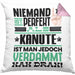 Kanute Geschenk Kissen mit Füllung 40x40 Lustige Geschenkidee für Kanute Geburtstag Niemand Ist Perfekt Aber Als Kanute Ist Man Nah Dran (Grau) Rosa Trendation