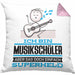 Musikschüler Geschenk Kissen mit Füllung 40x40 Ich Bin Musikschüler Aber Sag Doch Einfach Superheld Lustige Geschenkdiee für Musikschüler (Grau) Rosa Trendation