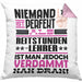 Reitstundenlehrer Geschenk Kissen mit Füllung 40x40 Lustige Geschenkidee für Reitstundenlehrer Geburtstag Niemand Ist Perfekt Aber Als Reitstundenlehrer Ist Man Nah Dran (Grau) Rosa Trendation