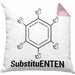 Chemie Kissen mit Füllung 40x40 SubstituENTEN Chemiker Witz Organische Chemie Ente Kaffee Geschenkidee (Grau) Rosa Trendation