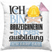 Bauzeichnerin Ausbildung Start Geschenk Kissen mit Füllung 40x40 Ich Bin Bauzeichnerin In Der Ausbildung Ich Darf Das Geschenkidee (Grau) Rosa Trendation