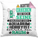 Aquarium-Hobbyist Geschenk Kissen mit Füllung 40x40 Lustiger Spruch Erheben Sie Sich Der Aquarium-Hobbyist Betritt den Raum (Grau) Rosa Trendation