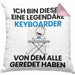 Keyboarder Geschenk Kissen mit Füllung 40x40 Lustige Geschenkidee Geburtstag für Keyboarder Ich Bin Dieser Legendäre Keyboarder Von Dem Alle Geredet Haben (Grau) Rosa Trendation