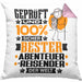 Abenteurreisender Geschenk Lustiger Spruch für Abenteurreisender Geschenkidee Bester Abenteurreisender Der WeltKissen mit Füllung 40x40 (Grau) Rosa Trendation