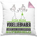 Vogelliebhaber Geschenk Kissen mit Füllung 40x40 Ich Bin Vogelliebhaber Aber Sag Doch Einfach Superheld Lustige Geschenkdiee für Vogelliebhaber (Grau) Rosa Trendation