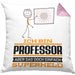 Professor Geschenk Kissen mit Füllung 40x40 Ich Bin Professor Aber Sag Doch Einfach Superheld Lustige Geschenkdiee für Professor (Grau) Rosa Trendation