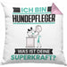 Hundepfleger Kissen mit Füllung 40x40 Geschenk für Hundepfleger Geburtstag Lustiger Spruch Was Ist Deine Superkraft (Grau) Rosa Trendation