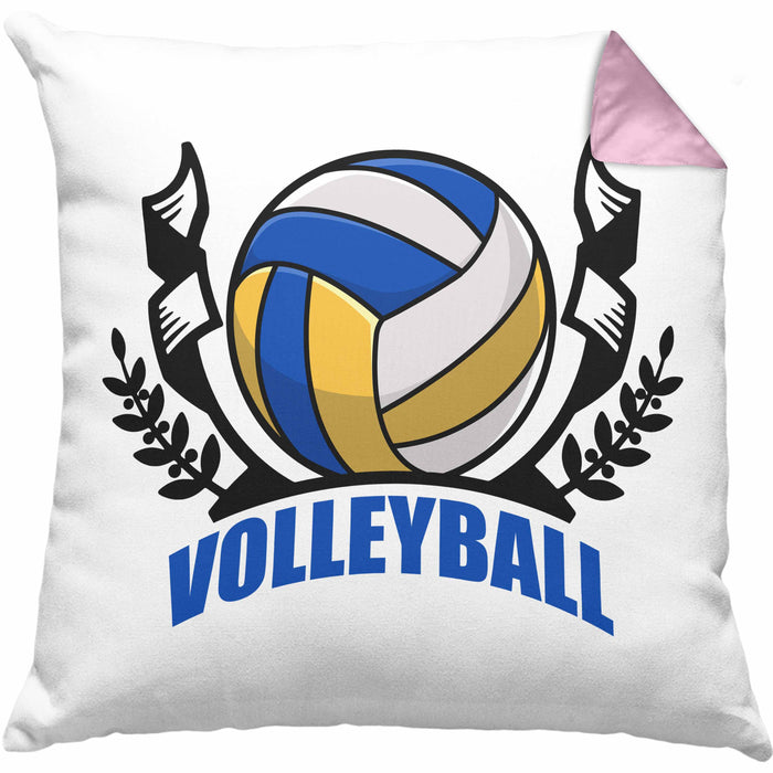 Volleyball-Kissen mit Füllung 40x40 Geschenk für Volleyball-Spieler Geschenkidee (Grau) Rosa Trendation