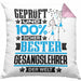 Gesangslehrer Geschenk Lustiger Spruch für Gesangslehrer Geschenkidee Bester Gesangslehrer Der WeltKissen mit Füllung 40x40 (Grau) Rosa Trendation