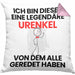 Urenkel Geschenk Kissen mit Füllung 40x40 Lustige Geschenkidee Geburtstag für Urenkel Ich Bin Dieser Legendäre Urenkel Von Dem Alle Geredet Haben (Grau) Rosa Trendation