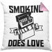 Smoking Kills So Does Love Kissen mit Füllung 40x40 Geschenk (Grau) Rosa Trendation