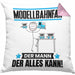Modellbahnfan Kissen mit Füllung 40x40 Geschenk für Modellbahnfan Der Mann Der Alles Kann Geschenkidee zum Geburtstag (Grau) Rosa Trendation