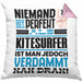 Kitesurfer Geschenk Kissen mit Füllung 40x40 Lustige Geschenkidee für Kitesurfer Geburtstag Niemand Ist Perfekt Aber Als Kitesurfer Ist Man Nah Dran (Grau) Rosa Trendation