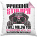 Labrador Besitzerin Kissen mit Füllung 40x40 Geschenk Lustiger Spruch Geschenkidee Personal Stalker (Grau) Rosa Trendation