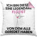 Flötist Geschenk Kissen mit Füllung 40x40 Lustige Geschenkidee Geburtstag für Flötist Ich Bin Dieser Legendäre Flötist Von Dem Alle Geredet Haben (Grau) Rosa Trendation