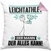 Leichtathlet Kissen mit Füllung 40x40 Geschenk für Leichtathlet Der Mann Der Alles Kann Geschenkidee zum Geburtstag (Grau) Rosa Trendation