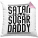 Satan Is My Sugar Daddy Geschenk Kissen mit Füllung 40x40 Satanisten (Grau) Rosa Trendation