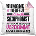 Saxophonist Geschenk Kissen mit Füllung 40x40 Lustige Geschenkidee für Saxophonist Geburtstag Niemand Ist Perfekt Aber Als Saxophonist Ist Man Nah Dran (Grau) Rosa Trendation